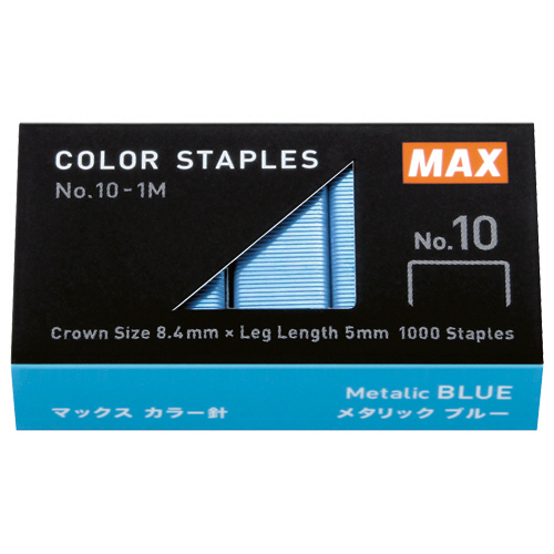 ﾎｯﾁｷｽｶﾗｰ針 小型10号ｼﾘｰｽﾞ 50本連結×20個入 ﾒﾀﾘｯｸﾌﾞﾙｰ 1箱画像