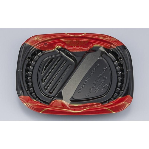 シーピー化成 弁当容器 CBFまろん8S-2 光重赤 本体画像