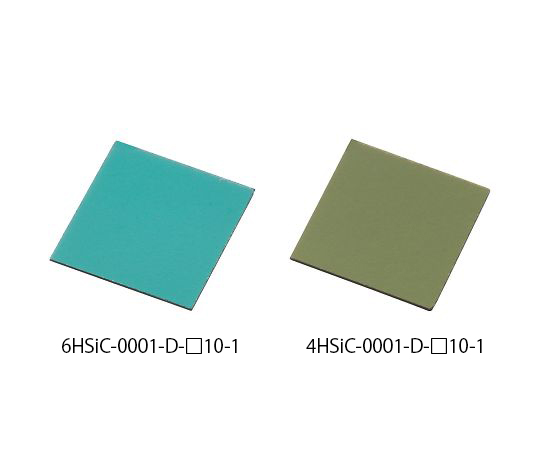 単結晶基板 6H-SiC基板 6H-N 両面鏡面 方位 (0001) 10×10×0.33mm 1枚画像