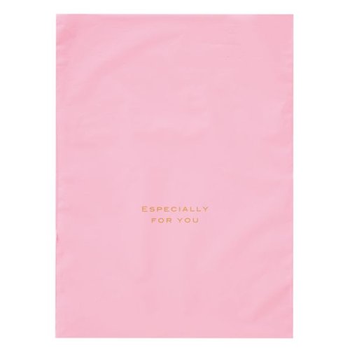 ラッピング用品 梨地バッグピンク-LM(30枚) ヘッズ画像