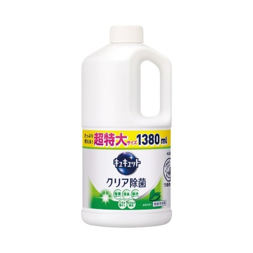 キュキュット　クリア除菌緑茶　詰替１２５０ｍｌ×６画像