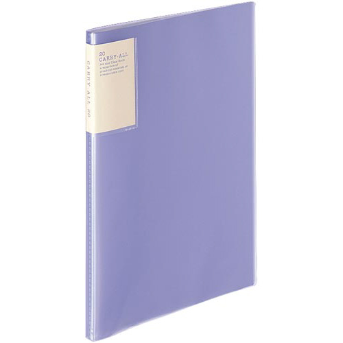 クリヤーブックキャリーオール固定背ポＡ４縦２０Ｐ紫画像
