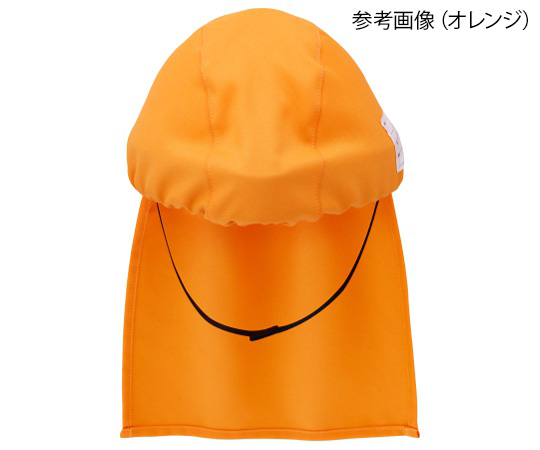 でるキャップ for kids グリーン 緑色のキャップが乗った子供用の帽子が少し傾いている様子