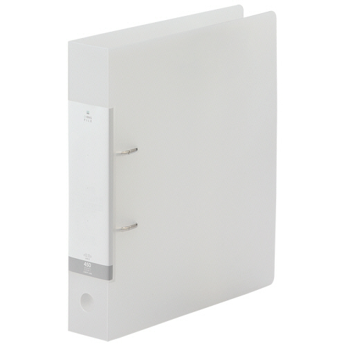 ﾘｸｴｽﾄ D型ﾘﾝｸﾞﾌｧｲﾙ A4ﾀﾃ 2穴 450枚収容 45mmとじ 背幅56mm ｸﾘﾔｰ 1冊画像