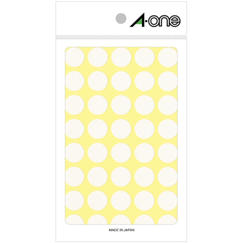 ｶﾗｰﾗﾍﾞﾙ 丸型 直径15mm 白 1ﾊﾟｯｸ(560片:40片×14ｼｰﾄ)画像