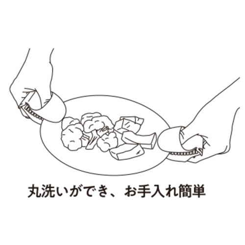 鍋掴み　TOUCH　st　シリコーン　ミニ　ミトン　2個組　モカグレー シックなモカグレーのミトンが2個並んでいる様子