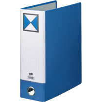 片開きﾊﾟｲﾌﾟ式ﾌｧｲﾙKJ(指かけ穴付) A4ﾀﾃ 80mmとじ 背幅96mm 青 1冊画像