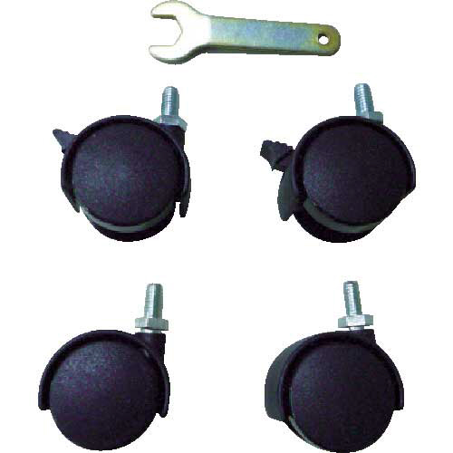 ELS型補助ﾃｰﾌﾞﾙ用ｷｬｽﾀｰ Φ40双輪 1ﾊﾟｯｸ(4個)画像