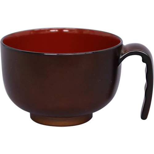 取っ手付き汁椀 ﾌﾞﾗｳﾝ 1個画像