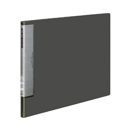 クリヤーブック固定式Ａ３横２０枚濃灰Ｘ３画像