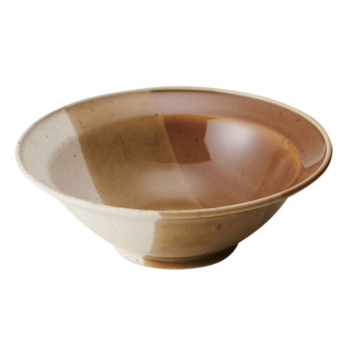 ボウル 20.5cm ONE THIRD 和食器 磁器 美濃焼 ブラウン画像