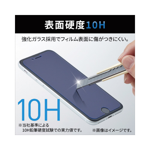 iPhoneSE　第3世代用フィルム　高透明 透明なフィルムが滑らかに並んでいる様子