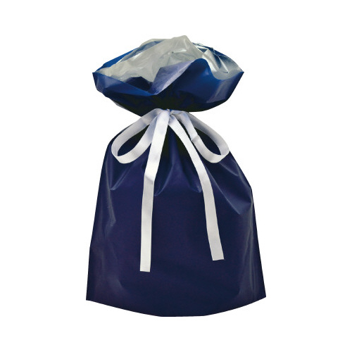 巾着袋　ネイビー　２４０×３６０＋１２０　１Ｐ画像