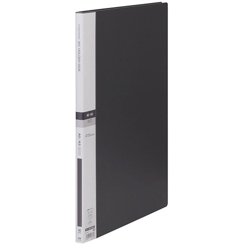 ﾏｲﾎﾙﾀﾞｰｻｲﾄﾞ A3ﾀﾃ 40ﾎﾟｹｯﾄ 背幅15mm ﾌﾞﾗｯｸ 1ｾｯﾄ(6冊)画像