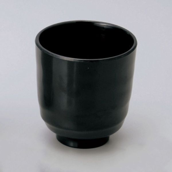 メラミン食器 M11-123 湯呑み 黒 マイン画像