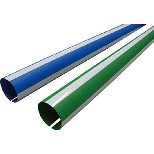 ﾜﾆ印 単管安全表示ｶﾊﾞｰ ｢目立つぞ｣ ｸﾞﾘｰﾝ/白 長さ900mm 1本画像