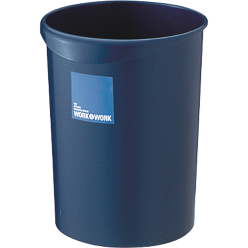 WORK&WORK くず入れ 丸型 18L ﾀﾞｰｸﾌﾞﾙｰ 1個画像