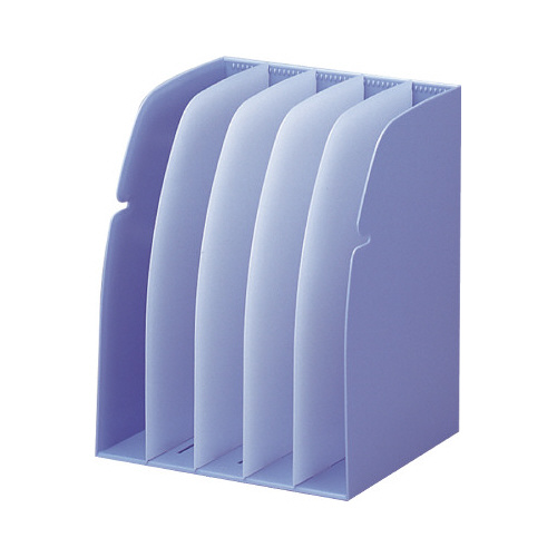 ブックスタンド５仕切　水色　８セット画像