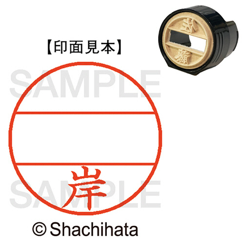 ﾃﾞｰﾀｰﾈｰﾑEX15号 ﾏｽﾀｰ部(印面) 既製 岸 1個画像