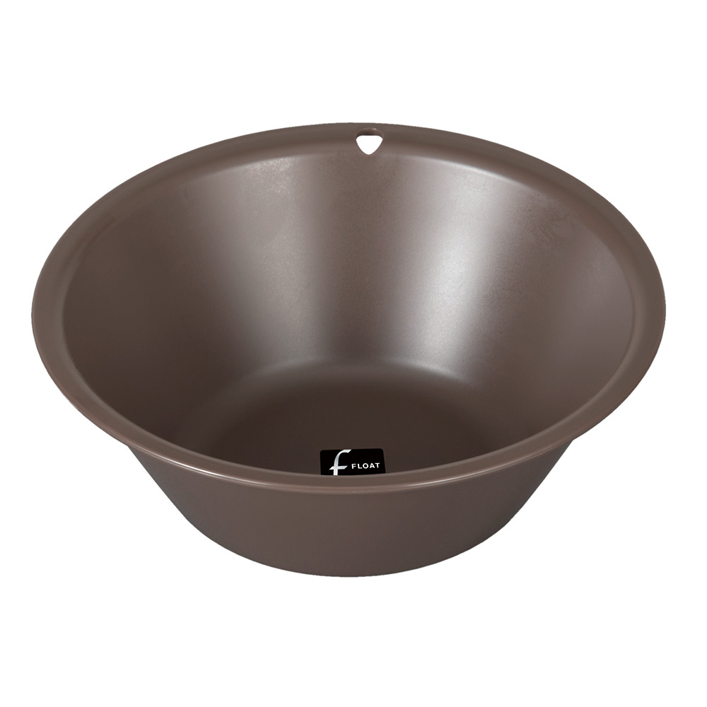 フロート洗面器 約φ270xH95mm ブラウン画像