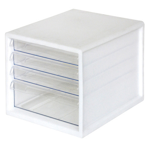 ﾚﾀｰｹｰｽ A4ﾀﾃ 浅3段･深1段 ﾎﾜｲﾄ 1台画像