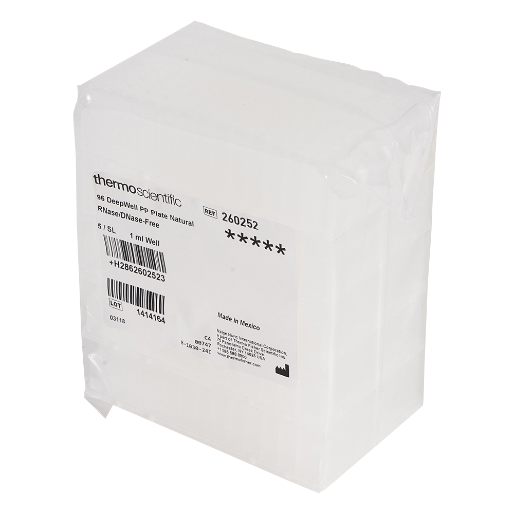 96ディープウェルプレート 未滅菌 1.3mL 1箱（5枚×10袋入）画像