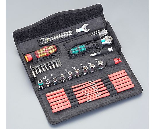35本組 ツールセット(機械メンテナンス用) ツールが整然と並べられた状態、さまざまなサイズと形状が確認できる