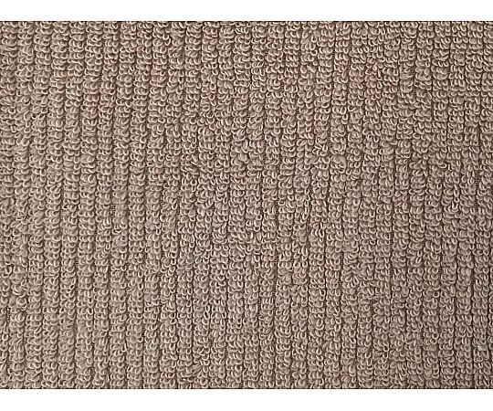 大判バスタオル 無撚糸リブカラー 70×140cm BROWN 1セット（10枚入） 明るいブラウンのリブ素材のバスタオルがフラットに広げられている状態