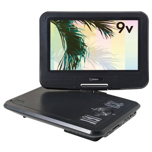 Qriom 9型ポータブルDVD ブラック 1台画像