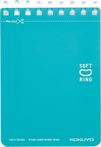 ソフトリングメモＡ７　ライトブルー×５画像