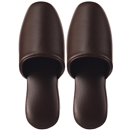 最高級ﾚｻﾞｰ調ｽﾘｯﾊﾟ 吊り込み ﾌﾞﾗｳﾝ 1足画像