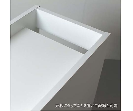 木製デスク下ワゴン スリム 前面から見た引き出し付きのスリムな木製ワゴン