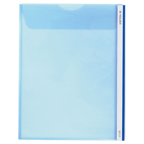 Mﾎﾙﾀﾞｰ A4ﾀﾃ 青 ﾌﾀ付 1枚画像