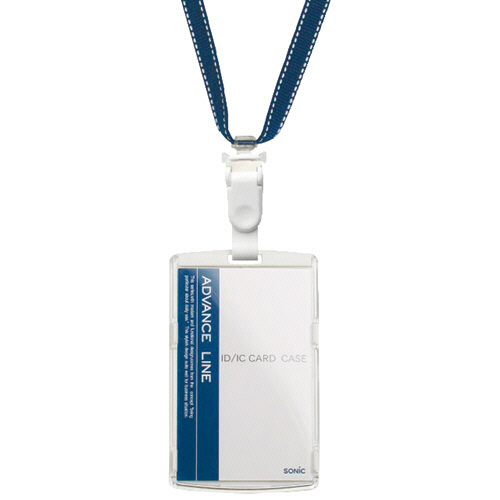 ｱﾄﾞﾊﾞﾝｽﾗｲﾝ IDｶｰﾄﾞﾊｰﾄﾞｹｰｽ&ｽﾄﾗｯﾌﾟ ﾀﾃ型 ﾌﾞﾙｰ 1個画像