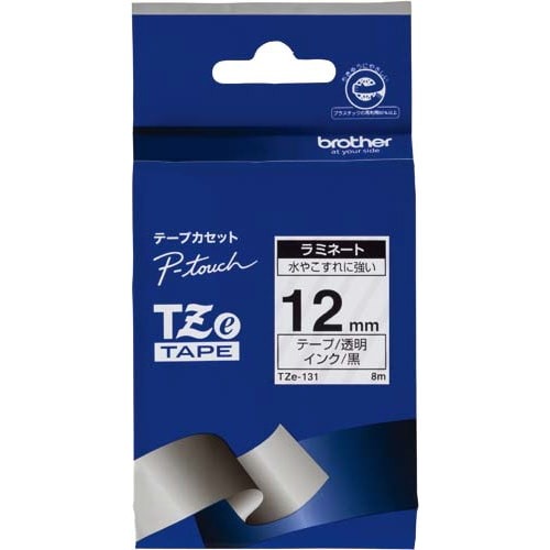 ピータッチ　ラミネート透明テープ12mm　黒文字