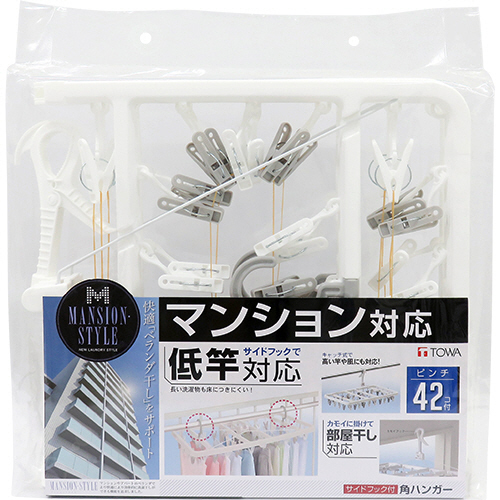 MS ｻｲﾄﾞﾌｯｸ付角ﾊﾝｶﾞｰ ﾋﾟﾝﾁ42個付 1個画像