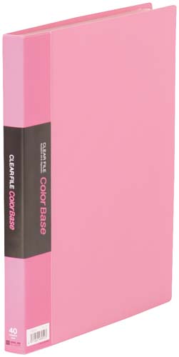 カラーベース固定式　Ａ４縦４０ポケット　桃　５冊画像