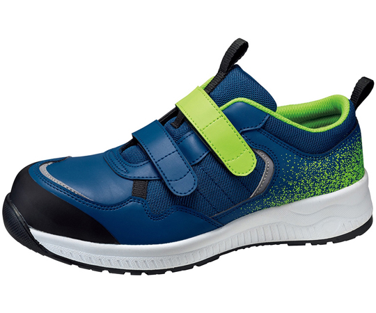 JSAA A種認定 アクティブセフティ ワークスニーカー AS-05（ワイズEEE） ネイビー/ライム 27.0cm