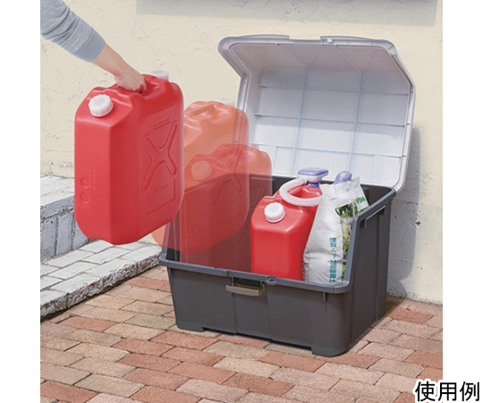 大きく開くコンテナー95L 上部が大きく開いた状態で、色鮮やかなデザインが際立つコンテナー