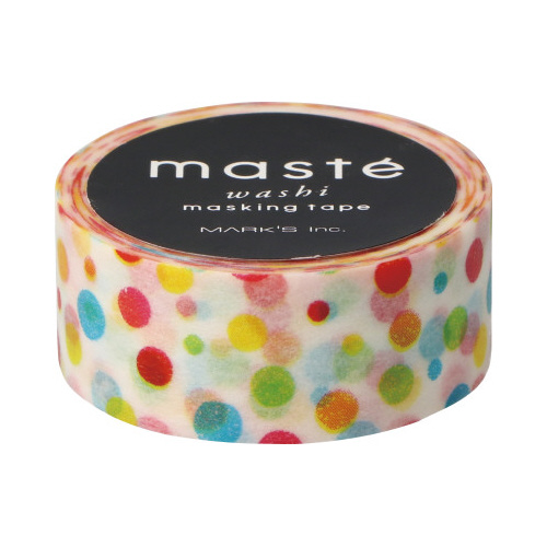 マスキングテープカラフルドット画像