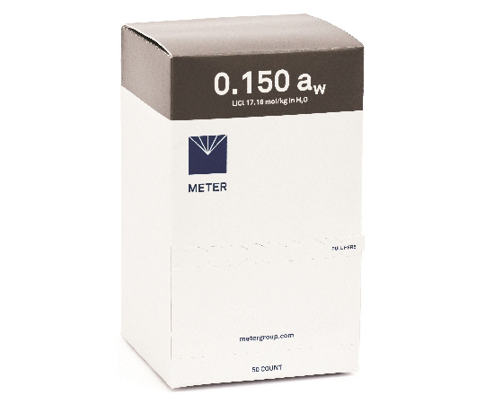 水分活性標準液 0.150aw（17.18mol/kg LiCl）50本入 成績証明書付属画像