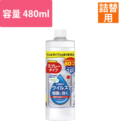 ハンドラボ　手指消毒スプレー　詰替　480ml画像
