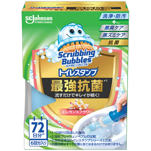 ｽｸﾗﾋﾞﾝｸﾞﾊﾞﾌﾞﾙ ﾄｲﾚｽﾀﾝﾌﾟ 最強抗菌 ｴﾚｶﾞﾝｽﾌﾗﾜｰ 本体 1個画像