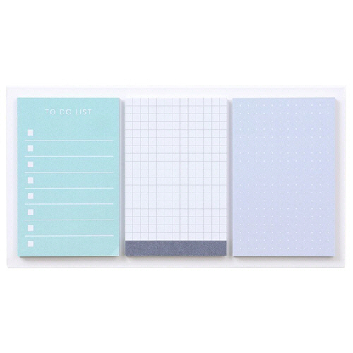 EMILy ふせん ﾒﾓ 002(ﾌﾞﾙｰ系) 1ｾｯﾄ(5ﾊﾟｯｸ)画像