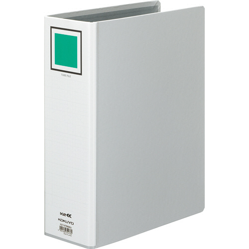 K2両開きﾁｭｰﾌﾞﾌｧｲﾙ A4ﾀﾃ 800枚収容 80mmとじ 背幅95mm ｼﾙﾊﾞｰ 1ｾｯﾄ(10冊)画像