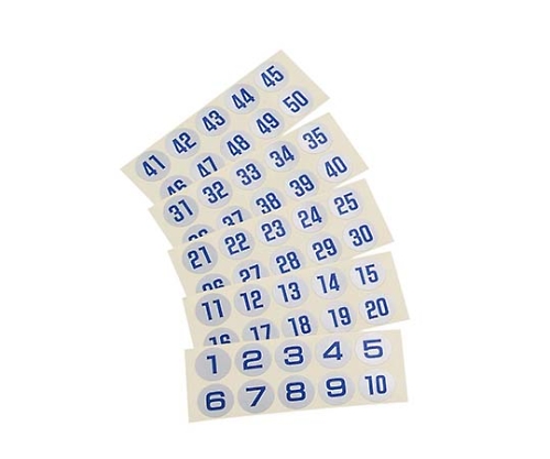 連番シール シルバー 青文字 22398(51～100)画像
