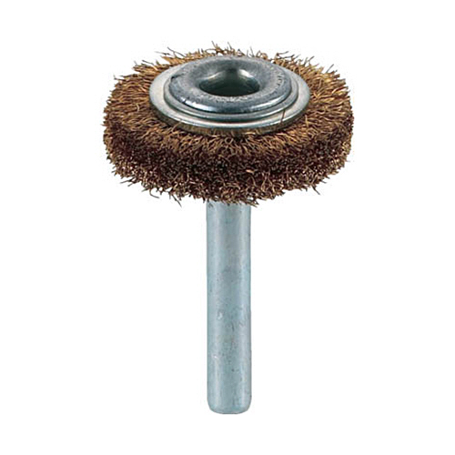 軸付ﾎｲｰﾙﾌﾞﾗｼ(軸径6mm)(真鍮) 線径0.15mm 外径32mm 1個画像