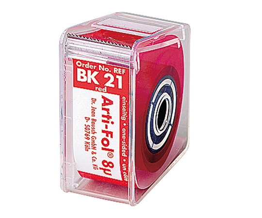 8μ咬合紙アルティ・フォル　ロールケース・片面　赤