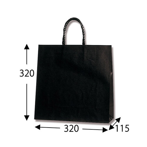 お菓子や小物に！出し入れスムーズな手提げ紙袋（黒）