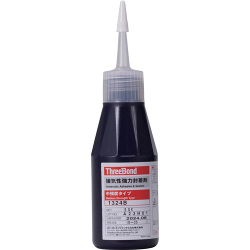 嫌気性強力封着剤 中強度･中粘度ﾀｲﾌﾟ TB1324B 50g 赤色 1本画像